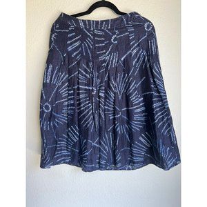 Tommy Bahama Size 0 Bastille Burst Navy and White Linen Skirt